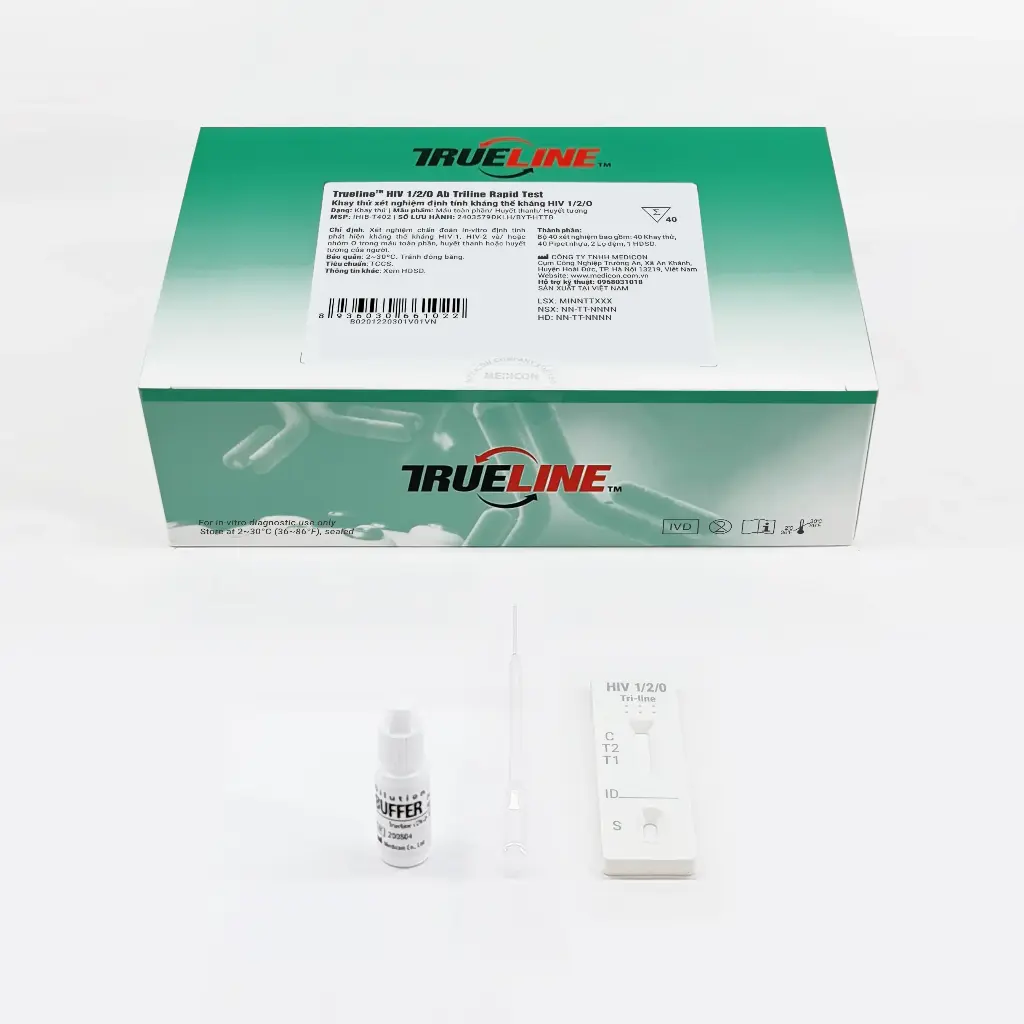 Trueline HIV 1/2/O Ab Triline Rapid Test (Hộp 40 Test)