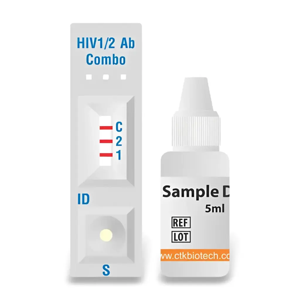 Khay thử xét nghiệm định tính kh.thể kháng HIV-1 và HIV-2
(OnSite HIV 1/2 Ab Plus Combo Rapid Test)