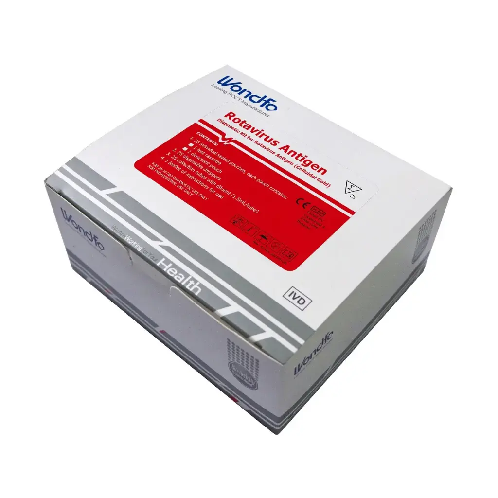 Khay thử xét nghiệm định tính kháng nguyên Rotavirus [Wondfo - Diagnostic Kit for Rotavirus Antigen (Colloidal Gold)] 