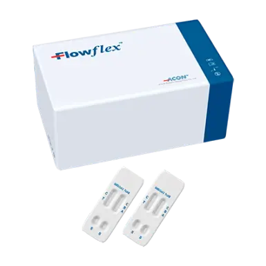 Khay thử xét nghiệm định tính và phân biệt kháng nguyên SARS-CoV-2, Influenza A, Influenza B (Flowflex™ SARS-CoV-2 & Influenza A/B Ag Combo Rapid Test)