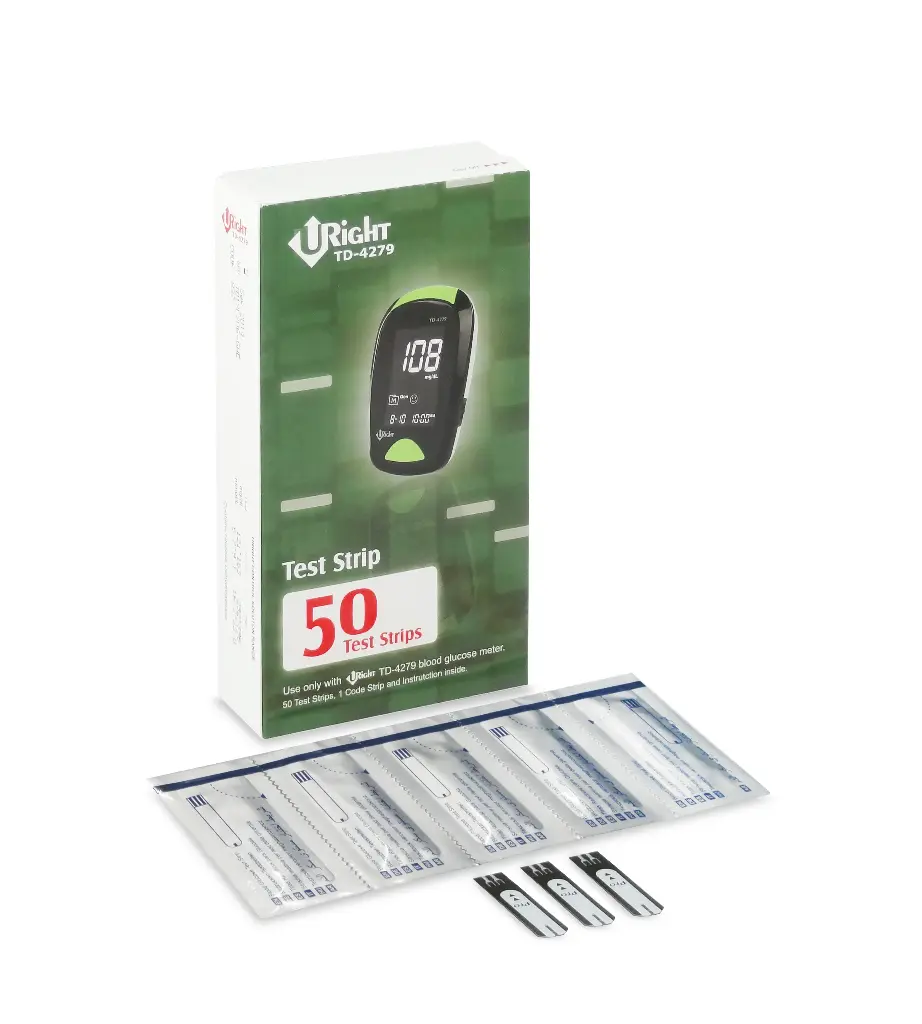 Que thử đường huyết dùng với máy đo đường huyết cá nhân ( Blood Glucose test Strip TD-4279) 50 Test/Hộp
