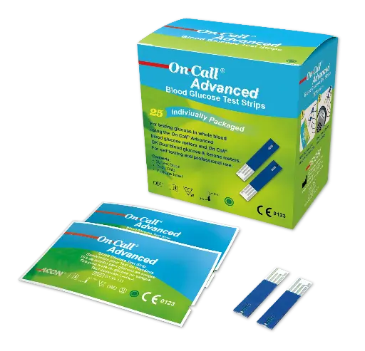 Que thử đường huyết (Oncall Advanced Blood Glucose Test Strip) (Hộp 50 test)