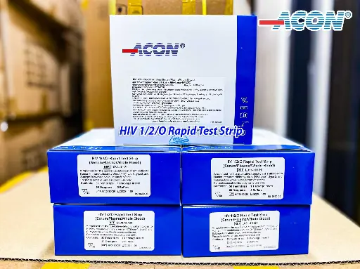 [L031-10141] Khay thử xét nghiệm định tính kháng thể kháng HIV 1/2/O (HIV 1/2/O Rapid Test Cassette-Serum/Plasma/Whole Blood) (Hộp 40 test) (40 xét nghiệm/hộp)