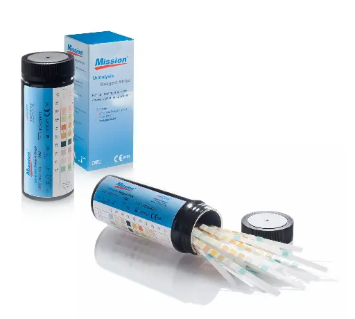 Que thử phân tích nước tiểu 11 thông số [Mission® Urinalysis Reagent Strips (11 parameters)] (100 xét nghiệm/hộp)