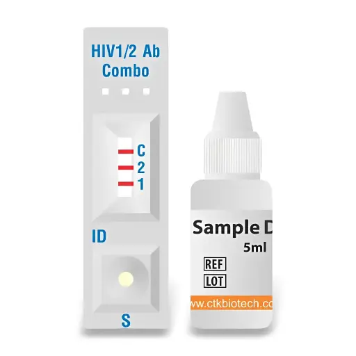 Khay thử xét nghiệm định tính kháng thể kháng HIV-1 và HIV-2 [OnSite® HIV 1/2 Ab Plus Combo Rapid Test]
