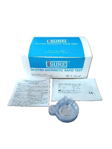 [DOA-154] Panel thử xét nghiệm định tính Amphetamine, Codeine, Heroin, Morphine, Marijuana [ISURE™ Multi-Drug Rapid Test Panel (Urine)(AMP500/COD200/HER10/ MOP300/THC50)] (Hộp 25)