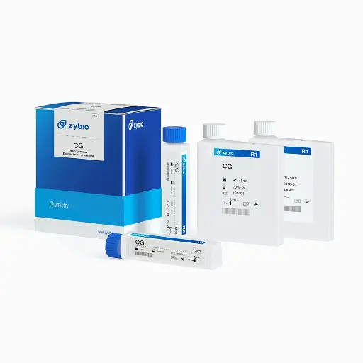 Bộ xét nghiệm định lượng protein phản ứng C: C-Reactive Protein Kit (CRP), sử dụng cho hệ thống xét nghiệm huyết học. Quy cách: 25 test /kit = 1 hộp R1, 1 hộp R2 và dung dịch chứng