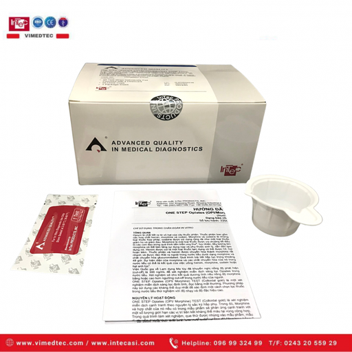[ITP06002-DS50] Que thử xét nghiệm định tính Morphine [Advanced Quality™ One Step Opiates (OPI/Morphine) Test (Colloidal Gold)] (Hộp 50)